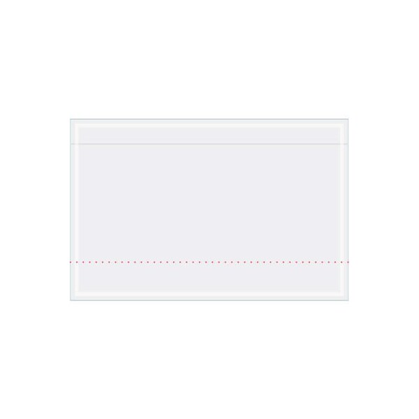 The Packaging Wholesalers Document Envelopes, 6-3/4"L x 10-3/4"W, Clear, 500/Pack ENVPQ70 - main